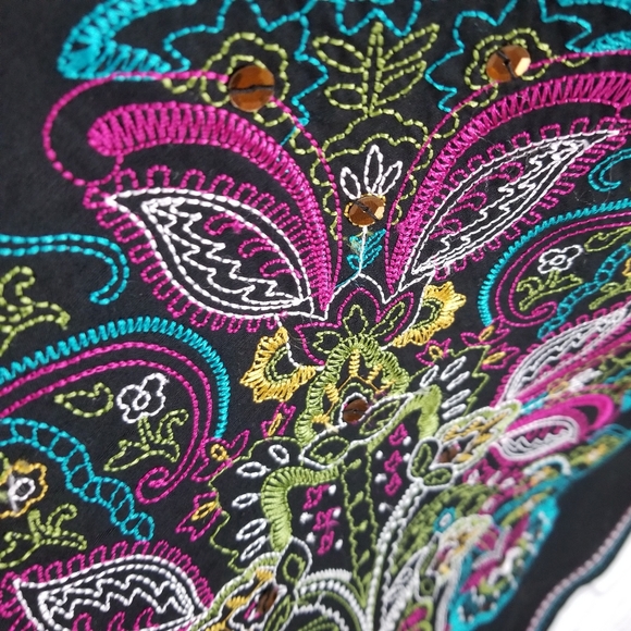 HEARTSOUL | embroidered sequin floral skirt - Picture 4 of 9